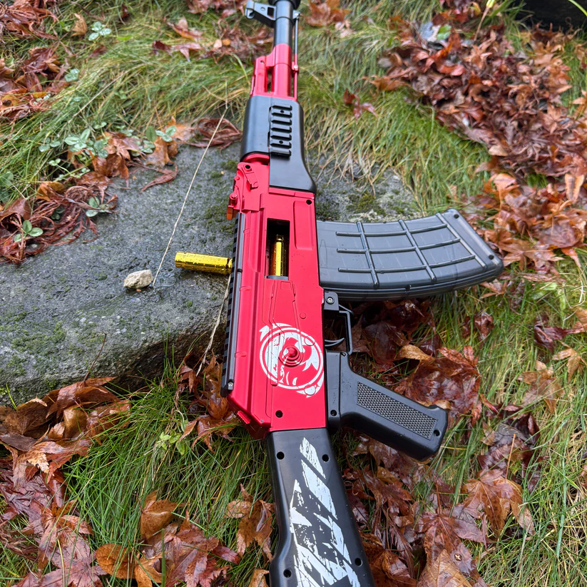 AK47 shell ejecting toy gun outdoor play