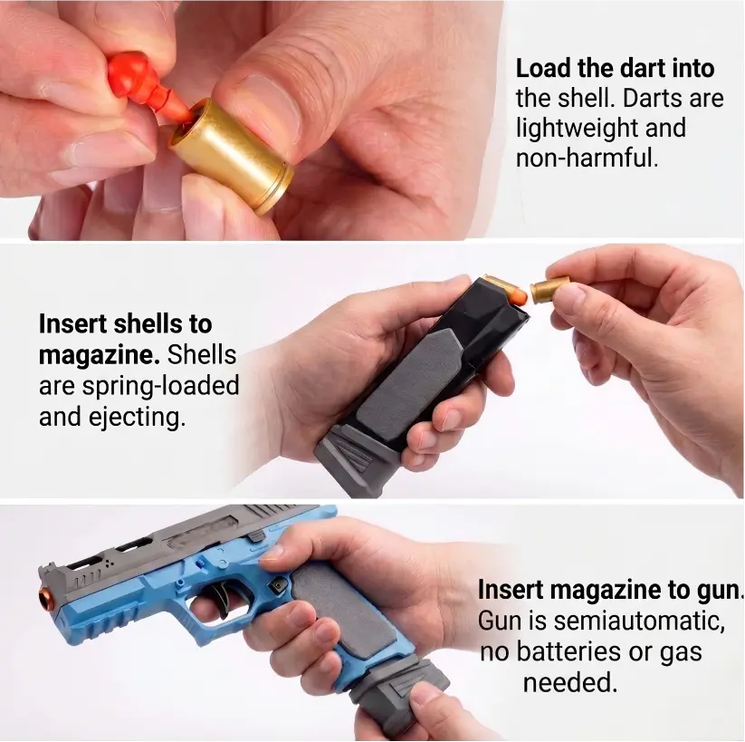Tactical G17 Shell Ejecting Blowback Toy Gun - Image 4