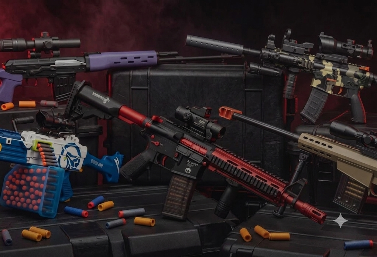 Soft dart gun toys with foam bullets