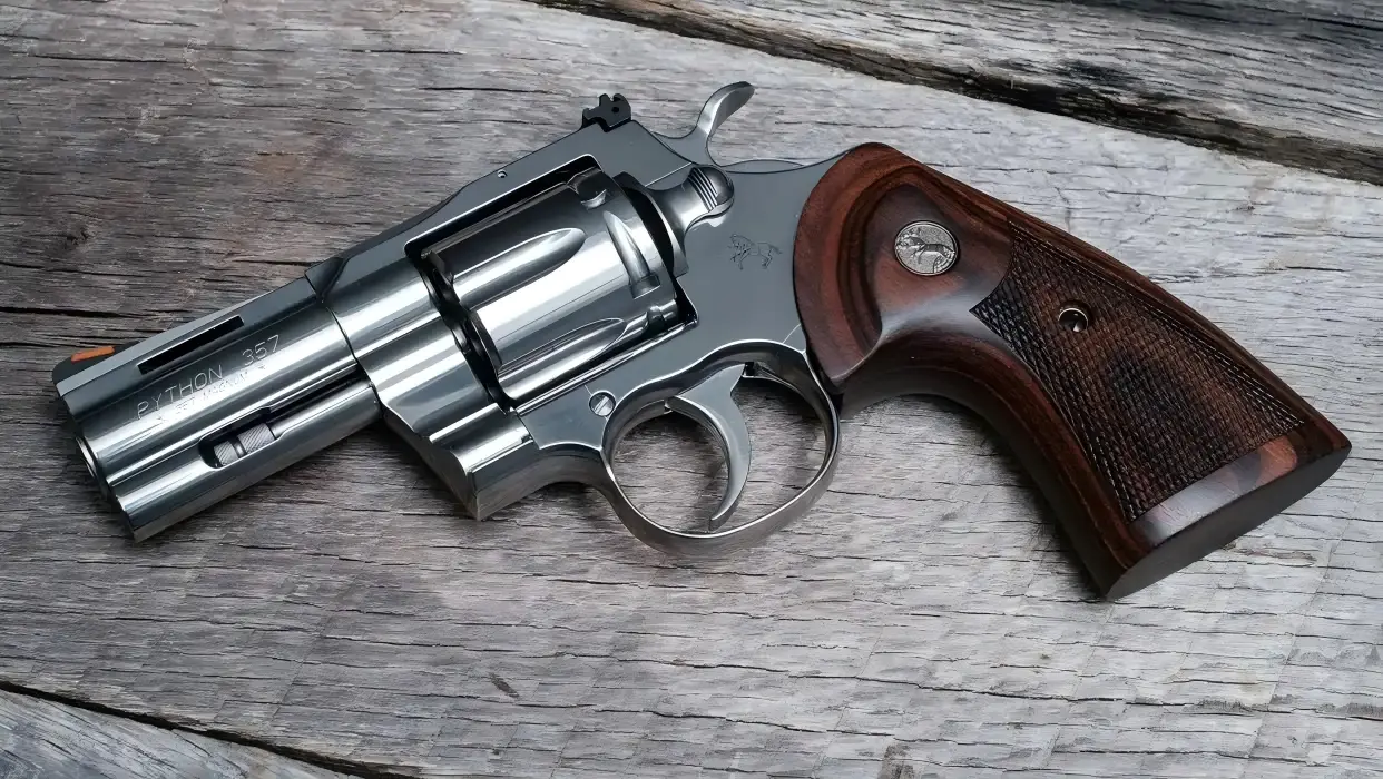Colt Python 357 revolver historical reference image
