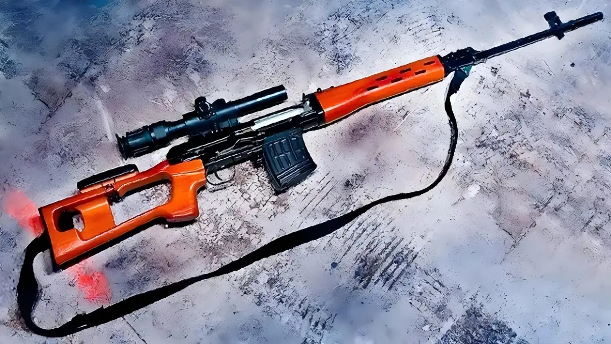 SVD rifle silhouette and design reference used for the toy blaster article